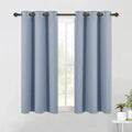 NICETOWN Blackout Curtain Panels for Bedroom, 2 Panels, Vintage Blue, W42 x L40-inch, Thermal Insulated Grommet Top Blackout Draperies and Drapes for Basement