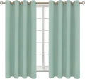 BGment Blackout Curtains - Grommet Thermal Insulated Room Darkening Bedroom and Living Room Curtains, Set of 2 Panels (52 x 63 Inch, Frosty Green)