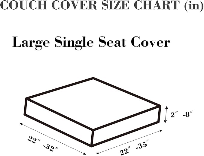 Sofa Covers Couch Covers for Sofa Pet Friendly Couch Cushion Covers Universal Sofa Covers Washable Stretch Slipcovers for Sectional Sofa (Texture Brown, Large Single Seat Cover)