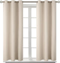BGment Champagne Short Room Darkening Curtains for Small Windows, 38 x 45 Inch Thermal Insulated Tier Set of 2 Panels Sun Blocking Drapes for Kitchen Bedroom