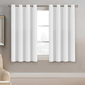 H.VERSAILTEX Pure White Curtain for Living Room Thermal Insulated Window Treatment Curtain 45 inch Length Energy Saving Solid Grommet Top Room Darkening Drape, One Panel, 52" W x 45" L