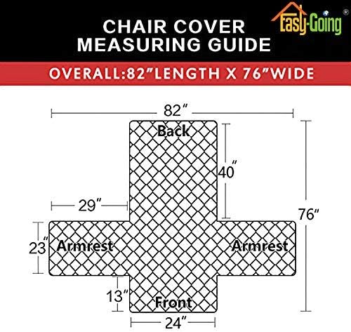 Easy-Going Chair Sofa Slipcover Reversible Sofa Cover Water Resistant Couch Cover Furniture Protector Cover with Elastic Straps for Pets Kids Children Dog Cat (Chair, Coffee/Ivory)