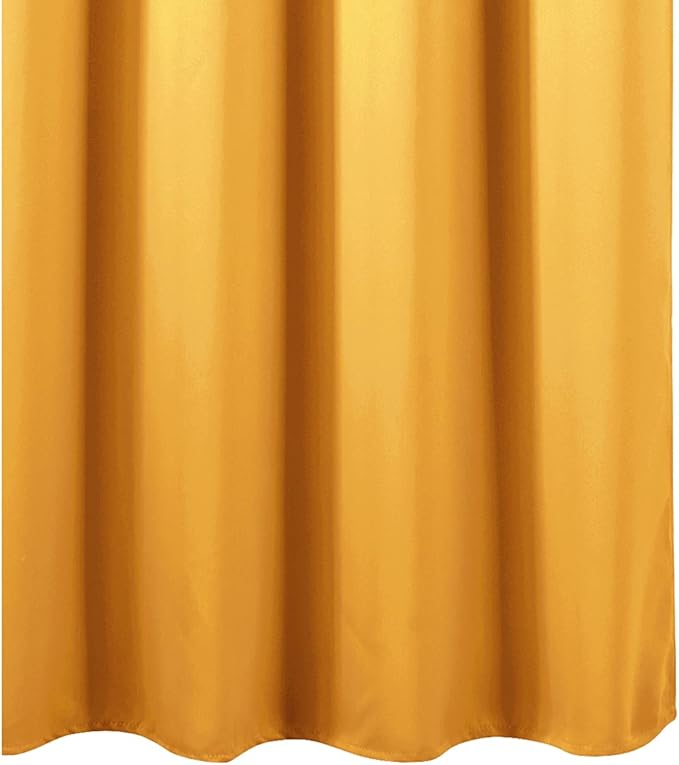 LEMOMO Yellow Blackout Curtains 34 x 63 Inch Length/Set of 2 Curtain Panels/Thermal Insulated Room Darkening Blackout Curtains for Bedroom