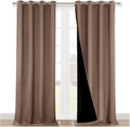 NICETOWN 100% Blackout Blinds, Set of 2, 46" x 96", Cappuccino, Laundry Room Decor Window Treatment Curtains for Large Patio Sliding Door, Thermal Insulated Curtains for Bedroom