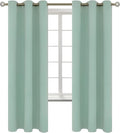 BGment Blackout Curtains - Grommet Thermal Insulated Room Darkening Bedroom and Living Room Curtains, Set of 2 Panels (42 x 72 Inch, Frosty Green)