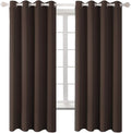 BGment Blackout Curtains for Bedroom - Grommet Thermal Insulated Room Darkening Curtains for Living Room, Set of 2 Panels (52 x 72 Inch, Brown)