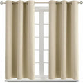 BGment Room Darkening Curtains 54 Inches Long - Grommet Thermal Insulated Drapes Window Treatment Curtains for Bedroom, 2 Panels, 38 x 54 Inch, Beige
