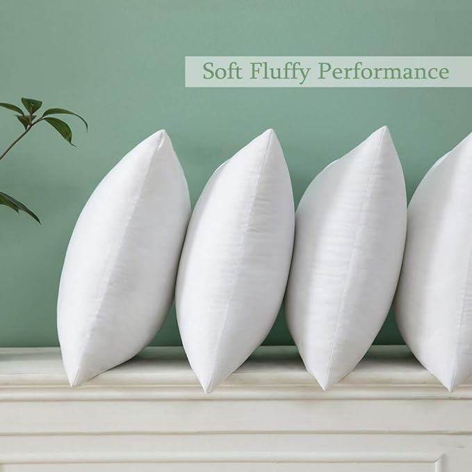 MIULEE Throw Pillow Insert Premium Pillow Stuffer Sham Square for Decorative Cushion Bed Couch Sofa 14x14 Inch