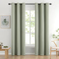 MIULEE 90" Long Room Darkening Curtains Thermal Insulated Drapes Solid Window Treatment Set Grommet Top Light Blocking Blackout Curtain for Living Room/Bedroom 2 Panels Sage Green