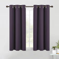 NICETOWN Blackout Curtain Panels for Bedroom, 2 Panels, W42 x L60 inches, Greyish Purple, Thermal Insulated Grommet Top Blackout Draperies and Drapes