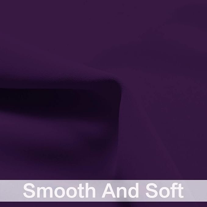 Yakamok Purple Blackout Curtains for Bedroom,Thermal Insulated Blackout Grommet Top Drapes Short Curtains for Living Room,38x36 Inch, 2 Panels