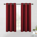 NICETOWN Blackout Curtains & Drapes for Bedroom, Burgundy Red, W34 x L48, Set of 2, Triple Weave Grommet Top Thermal Insulated Light Blocking Panels for Bathroom/Living Room