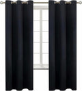 BGment Blackout Curtains for Living Room - Grommet Thermal Insulated Room Darkening Curtains for Bedroom, Set of 2 Panels (42 x 72 Inch, Black)