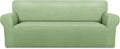 PureFit Super Stretch Sofa Slipcover – Spandex Non Slip Soft Couch Sofa Cover, Washable Furniture Protector with Non Skid Foam and Elastic Bottom for Kids, Pets （Oversized Sofa, Sage Green）