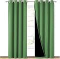 NICETOWN 100% Blackout Curtains 84 inches Long, Forest Green, 52 inches Wide, Pair of Energy Smart & Noise Blocking Out Drapes for Baby Room Window, Thermal Insulated Guest Room Lined Window Dressing