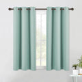 NICETOWN Blackout Window Curtains 60 inch Length 2 Panels, 34 x 60 Inch, Aqua Blue, Grommet Top Room Darkening Thermal Insulated Solid Vertical Drapes for Bedroom/Kid Room