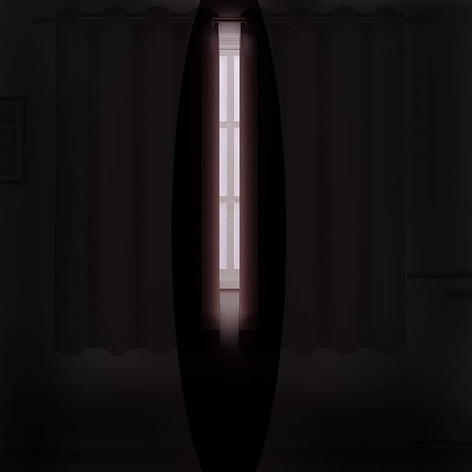 LEMOMO Coral Thermal Blackout Curtains/52 x 72 Inch/Set of 2 Panels Room Darkening Curtains for Bedroom