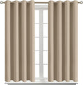 BGment Blackout Curtains - Grommet Thermal Insulated Room Darkening Bedroom and Living Room Curtains, Set of 2 Panels (52 x 54 Inch, Sand)