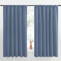 NICETOWN Blackout Curtains for Bedroom, Blackout Curtain Panels, Window Treatment Energy Saving Thermal Insulated Solid Rod Pocket Blackout Drapes/Draperies (Stone Blue, 1 Pair, 70 by 63-inch)