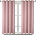 BGment Room Darkening Curtains 45 Inches Long - Grommet Thermal Insulated Drapes Window Treatment Curtains for Bedroom, 2 Panels, 52 x 45 Inch, Baby Pink