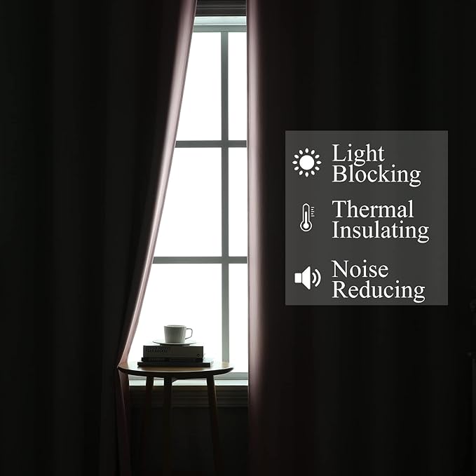 Estelar Textiler Sage Green and Pink Ombre Blackout Curtains 72 Inches Length for Bedroom, Thermal Insulated Light Blocking Grommet Gradient Blackout Drapes for Living Room, 42Wx72L, 2 Panels