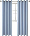 BGment Blackout Curtains for Living Room - Grommet Thermal Insulated Room Darkening Curtains for Bedroom, 2 Panels of 52 x 95 Inch, Spa Blue