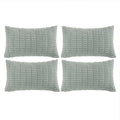 Fancy Homi 4 Packs Decorative Throw Pillow Covers for Living Room Couch Bed, Modern Farmhouse Boho Home Decor, Accent Cushion Case (12 x 24-Inch, Grey Blue)