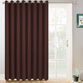 Yakamok Blackout Drapes for Sliding Glass Door - Thermal Insulated Door Blinds,Room Darkening Room Divider Window Curtain for Bedroom/Living Room(Chocolate Brown, 100 inches x 84 inches)