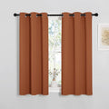 NICETOWN Kitchen Curtains Small Window Curtains & Drapes, Thermal Insulated Solid Grommet Panels for Cupboard, Loft, Cafe, Dining Room (Burnt Orange, 34" W x 48" L, 2PCs)