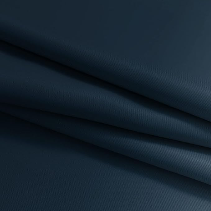Yakamok Room Darkening Ombre Curtains 63 Inch Length, Navy Blue and Greyish White Thermal Insulated Gradient Color Curtains,Light Blocking Grommet Window Drapes for Bedroom,42 Inch Width,2 Panels