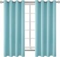 BGment Blackout Curtains - Grommet Thermal Insulated Room Darkening Bedroom and Living Room Curtains, Set of 2 Panels (52 x 63 Inch, Baby Blue)