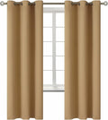BGment Blackout Curtains for Living Room - Grommet Thermal Insulated Room Darkening Curtains for Bedroom, 2 Panels of 42 x 72 Inch, Khaki