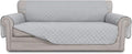 Easy-Going Reversible Couch Cover for 3 Cushion Couch Sofa Cover for Dogs Water Resistant Furniture Protector Cover with Foam Sticks Elastic Straps for Pet Cat (Sofa, Light Gray/Light Gray)