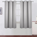 LEMOMO Light Grey Blackout Curtains/38 x 54 Inch/Set of Two Panels Grommet Living Room Curtains