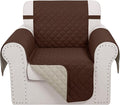 Recliner Chair Covers Reversible Sofa Cover Couch Cover for Pets Lazy Boy Furniture Protector(23''Chair,Brown/Beige)