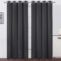LEMOMO Blackout Curtains 52 x 108 inch/Dark Grey Curtains Set of 2 Panels/Thermal Insulated Room Darkening Bedroom Curtains