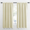 NICETOWN Blackout Curtains for Living Curtains, Room Darkening Window Curtain Panels, Easy-Care Solid Thermal Insulated Draperies/Drapes for Daughter Room (Beige, 2 Panels, 42 by 63)