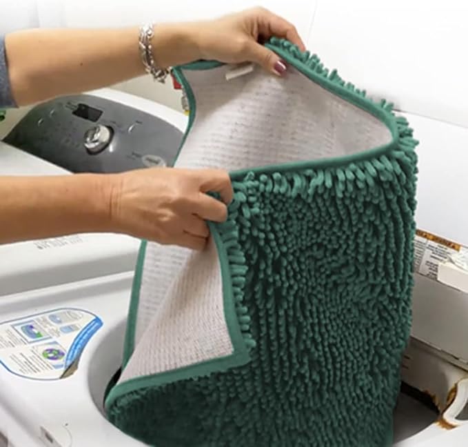 Muddy Mat® | Super Absorbent Door Mat Indoor, Microfiber Quick Dry Chenille Entryway Rug, Non-Slip Front Door Mat, Indoor Mats for Entryway, Machine Washable Pet Rug, Sea Green 36"x60"