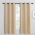 NICETOWN Room Darkening Curtain Panels for Cafe, Thermal Insulated Grommet Room Darkening Draperies/Drapes for Window (Biscotti Beige, 2 Panels, W42 x L68 -inch)