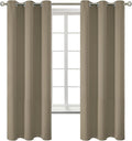 BGment Room Darkening Curtains 63 Inches Long - Grommet Thermal Insulated Drapes Window Treatment Curtains for Bedroom, 2 Panels, 38 x 63 Inch, Cocoa