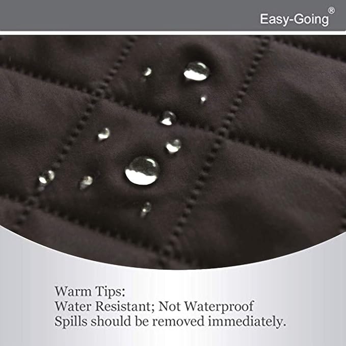 Easy-Going 4 Seater Sofa Slipcover Reversible Sofa Cover Water Resistant Couch Cover with Foam Sticks Elastic Straps Furniture Protector for Pets Children Dog Cat (XX-Large, Chocolate/Chocolate)