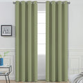 Yakamok 90 Inch Long Blackout Curtains Room Darkening Thermal Insulated with Grommet Window Curtain for Bedroom, 52Wx90L inch, Sage Green, 2 Panels