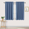 DWCN Blackout Curtains – Thermal Insulated, Energy Saving & Noise Reducing Bedroom and Living Room Curtains, Dusty Blue, W 52x L 54 Inch, Set of 2 Rod Pocket Curtain Panels