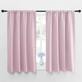 NICETOWN Blackout Curtains for Girls Room - Nursery Essential Thermal Insulated Solid Rod Pocket Top Blackout Drapes (Lavender Pink=Light Pink, 1 Pair, 42 x 45 Inch)