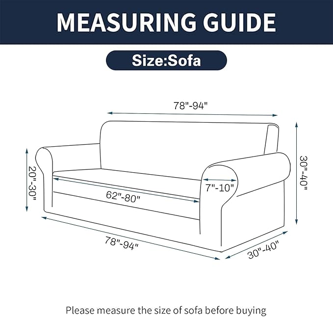 Cupuamon 2026 New Stretch Sofa Slipcovers Couch Cover for 3 Cushion Furniture Protector Sofa Covers with Elastic Bottom Jacquard Fabric Small Checks for Pets, Kids -Sofa, Hunter