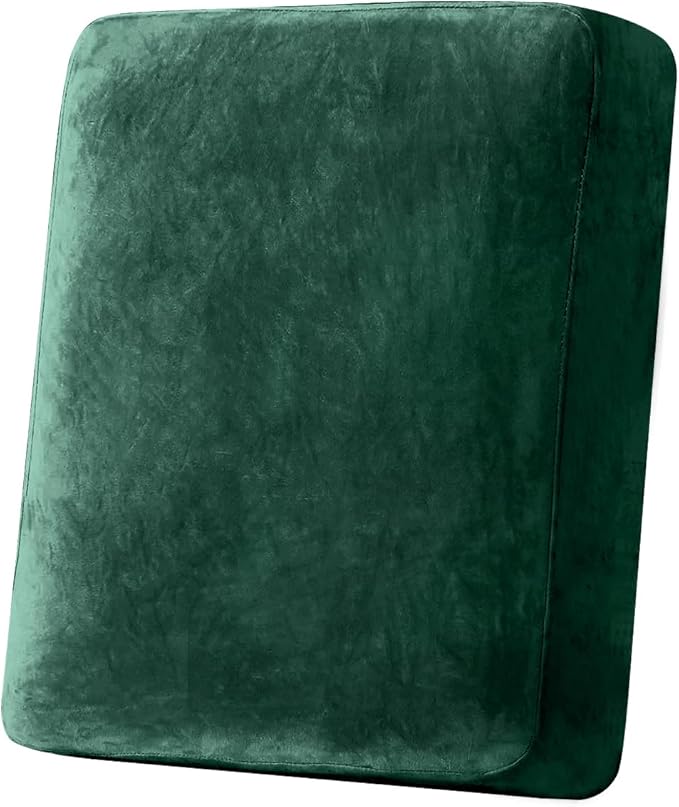 Couch Cover Stretch Velvet Sofa Cushion Cover 1-Piece - Elastic Washable Slipcover for Seat or Backrest, Couch Seat Covers for Sofas (Christmas Green)