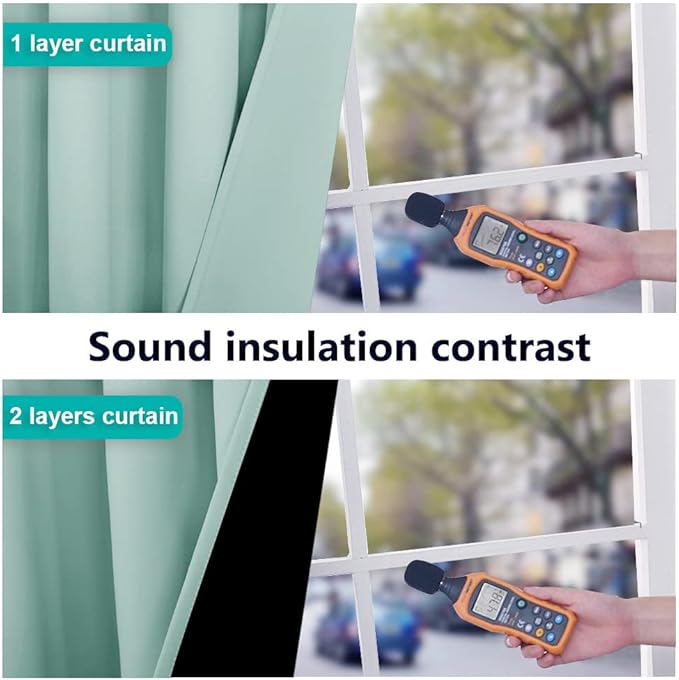 NICETOWN 100% Blackout Window Curtain Panels, Full Light Blocking Drapes with Black Liner for Nursery, 78-inch Drop Thermal Insulated Draperies (Aqua Blue, 2 Pieces, 55-inch Wide Per Panel)