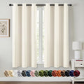 MIULEE Birch Blackout Curtains for Bedroom Living Room 63 Inches Long 2 Panels, Thermal Insulated Room Darkening Drapes Solid Grommet Noise Reduction Light Blocking Window Treatments 40x63 Inch