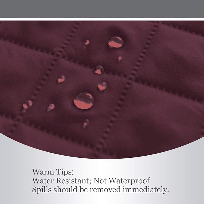 Easy-Going Reversible Couch Cover for 3 Cushion Couch Sofa Cover for Dogs Water Resistant Furniture Protector Cover with Foam Sticks Elastic Straps for Pet Cat (Sofa, Wine/Beige)