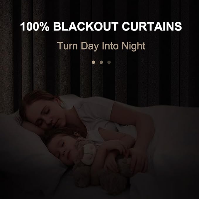 100% Blackout Shield Linen Blackout Curtains for Bedroom 84 Inches Long, Back Tab/Rod Pocket Living Room Drapes, Thermal Insulated Blackout Curtains 2 Panels Set, 50" W x 84" L, Blush Pink